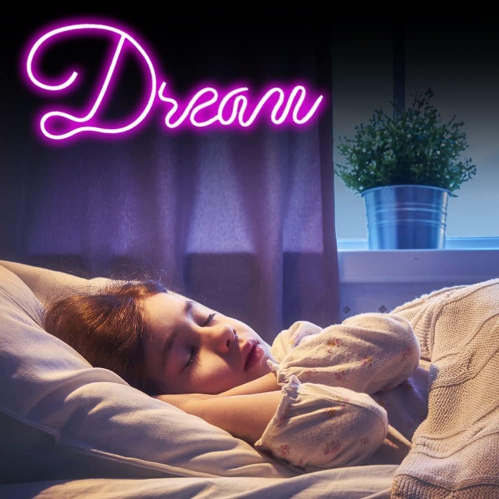 Pink Acrylic LED Wall Light Sign Neon Lights Home Decor, 41x15.5cm NEW