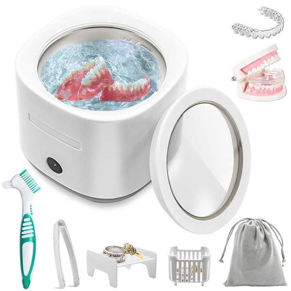 Ultrasonic Denture & Retainer Cleaner 240ml Dental Pod Cleaning Accessory NEW