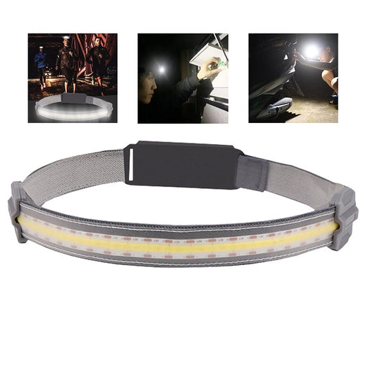 Bright LED Headlamps Headlamp with Wide Beam COB and Lightweight Design in NEW