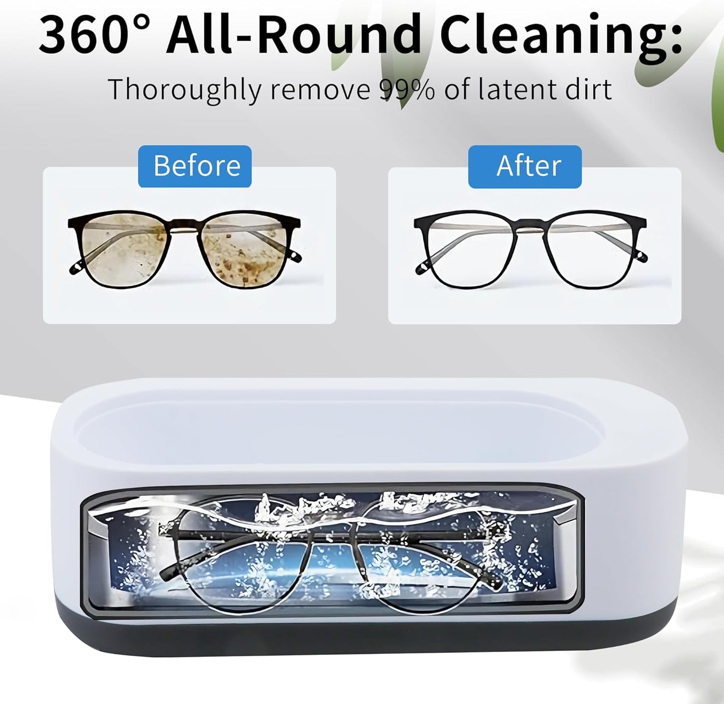 Portable Ultrasonic Cleaning Machine for Home & Office, 700x190x70mm White DEMO