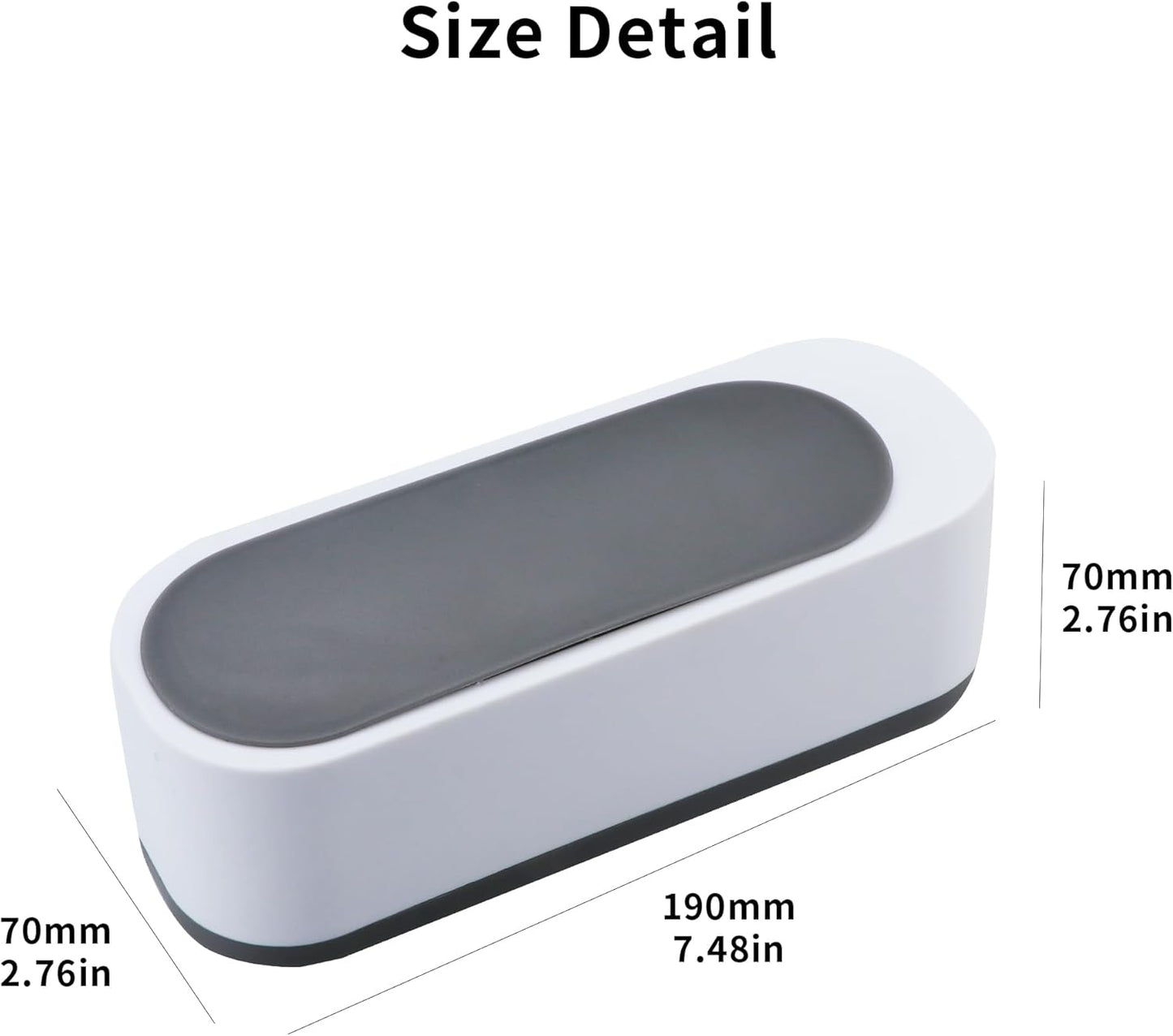 Portable Ultrasonic Cleaning Machine for Home & Office, 700x190x70mm White DEMO