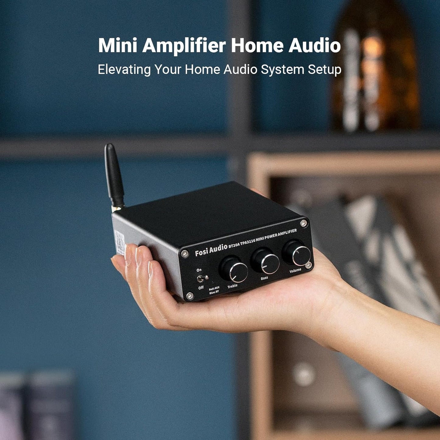 Fosi Audio Amplifiers Mini Stereo Bluetooth Amplifier 2 Channel Amp for NEW