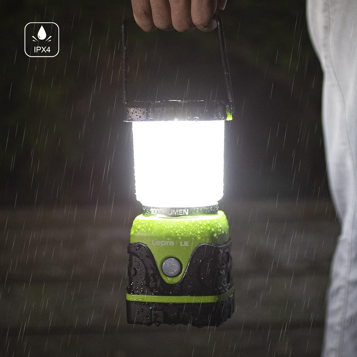 Lepro Dimmable Camping Lantern 1000 Lumen Battery Powered Electric Black DEMO