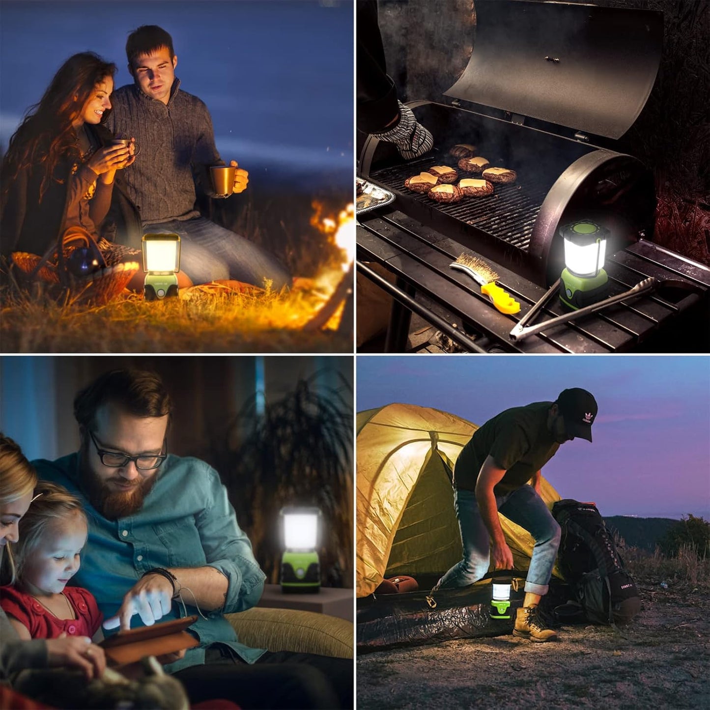 Lepro Dimmable Camping Lantern 1000 Lumen Battery Powered Electric Black DEMO