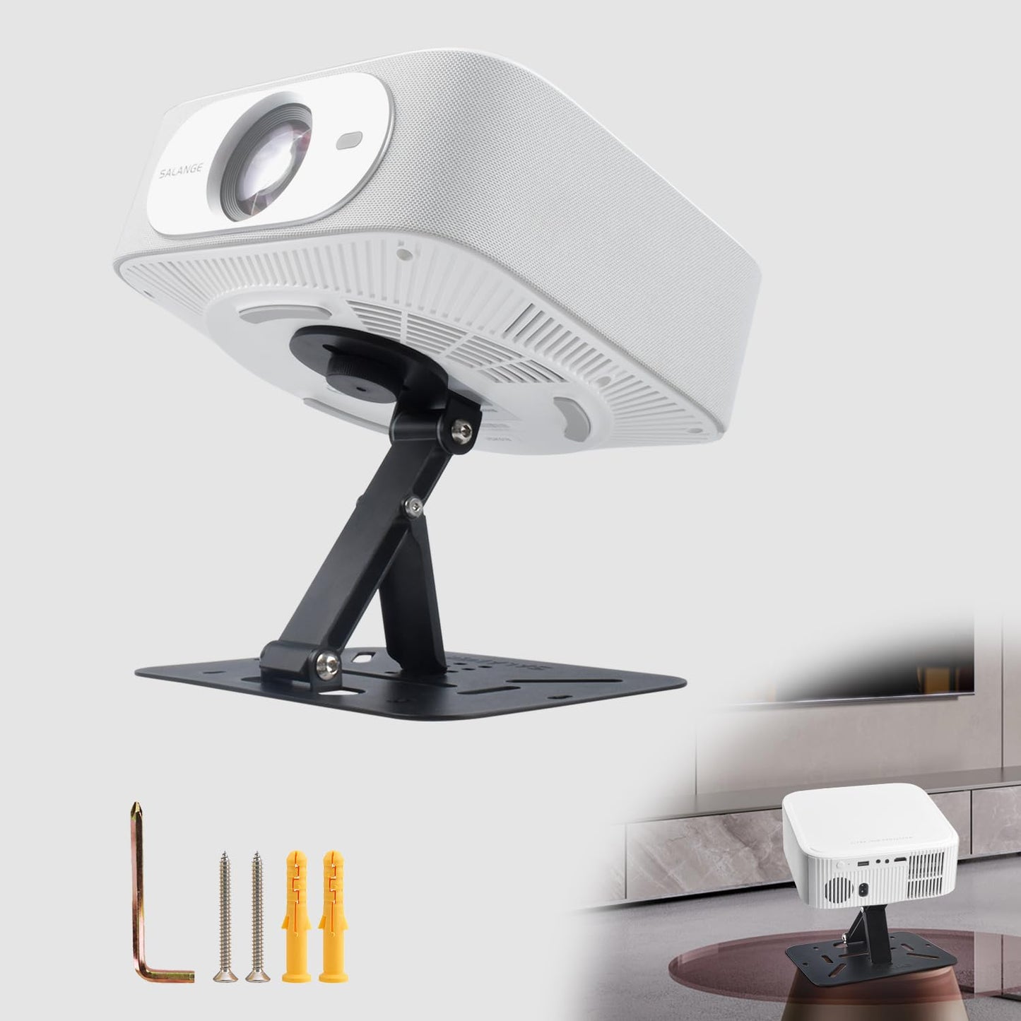 Luxury Foldable Mounts Projector Ceiling Mount Easy Setup Black NEW