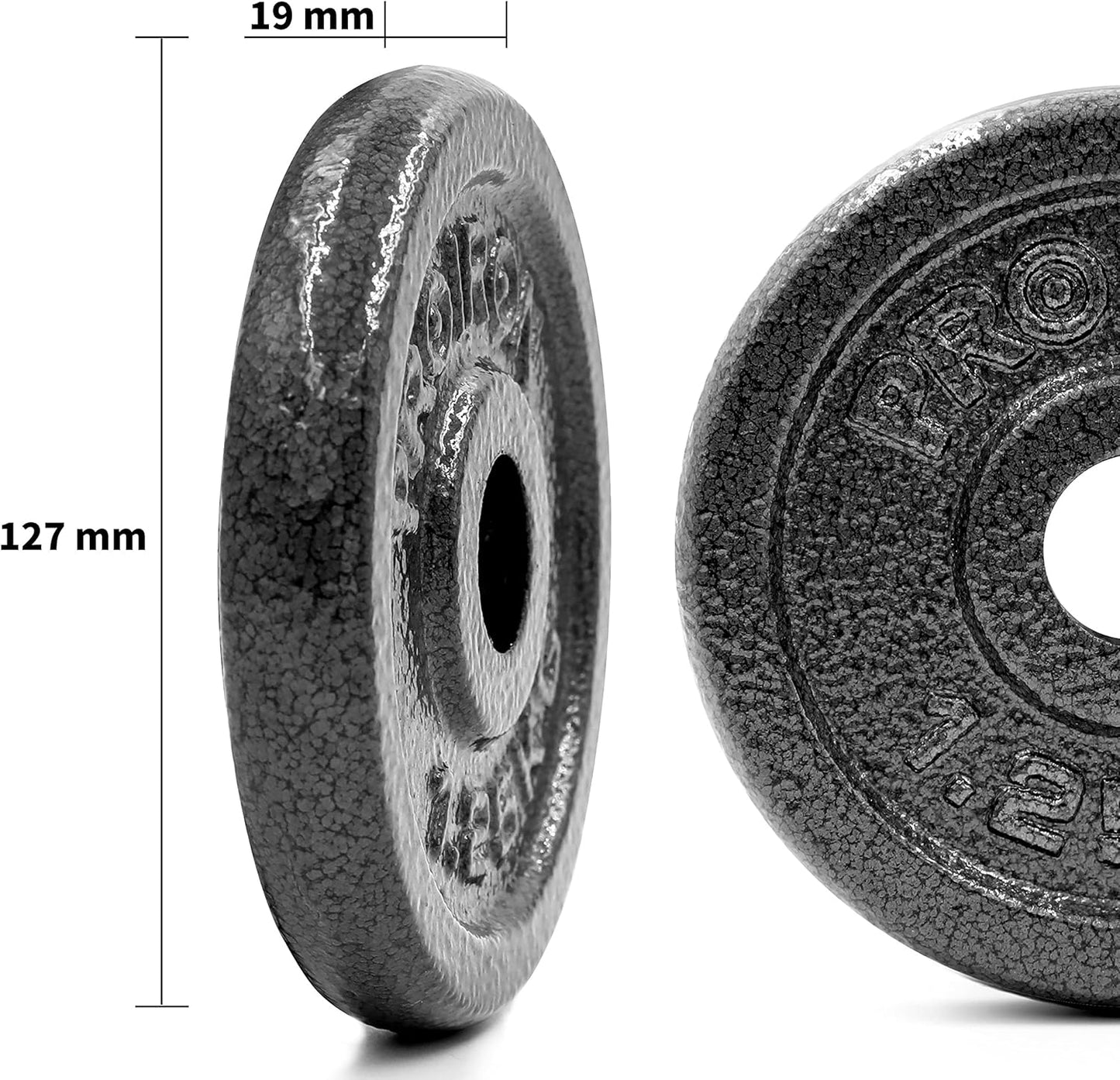 PROIRON 1.25kg Dumbbells Cast Iron Dumbbell Weight Plates Set, 4 Pieces, NEW