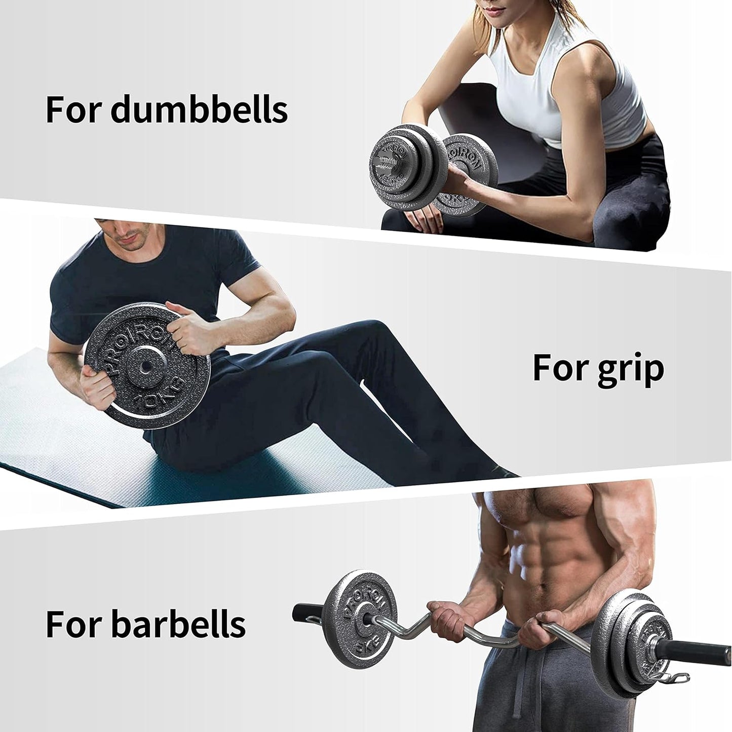 PROIRON 1.25kg Dumbbells Cast Iron Dumbbell Weight Plates Set, 4 Pieces, NEW