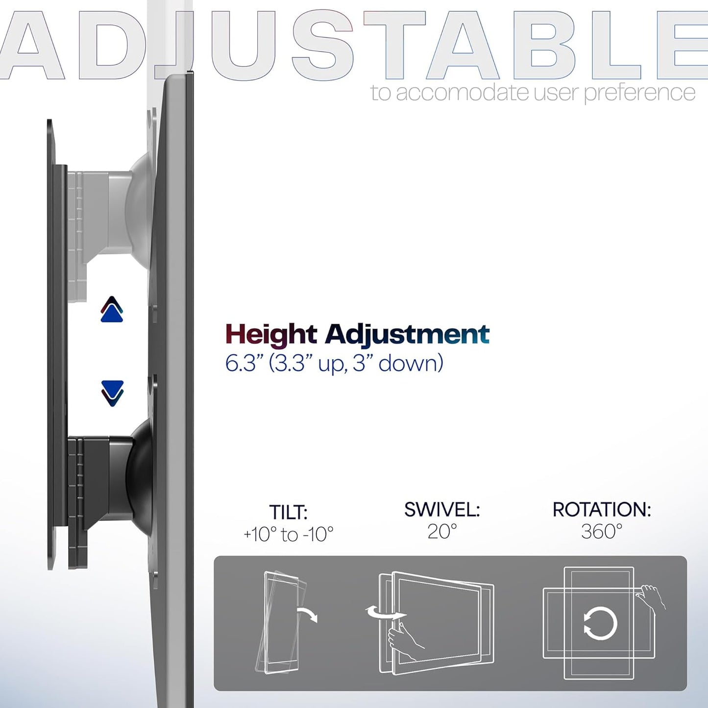 VIVO Articulating Single Monitor Wall Mount Adjustable 17-32 Inch Black NEW