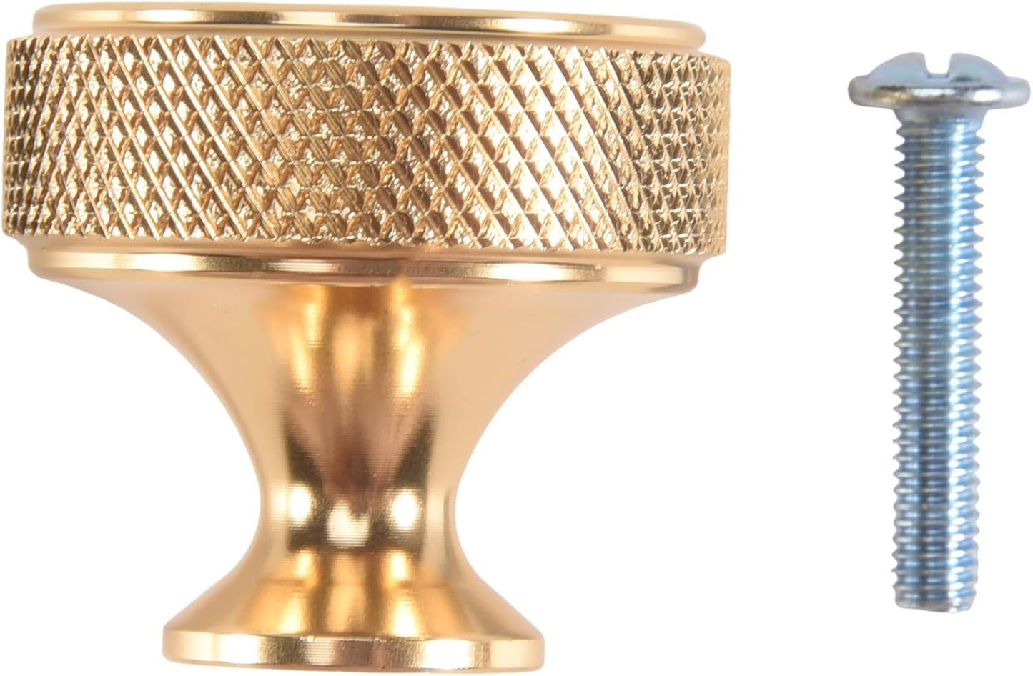 Gold Round Cabinet Knobs - 30.5x26.5mm Aluminum Alloy Dresser Pulls Size NEW