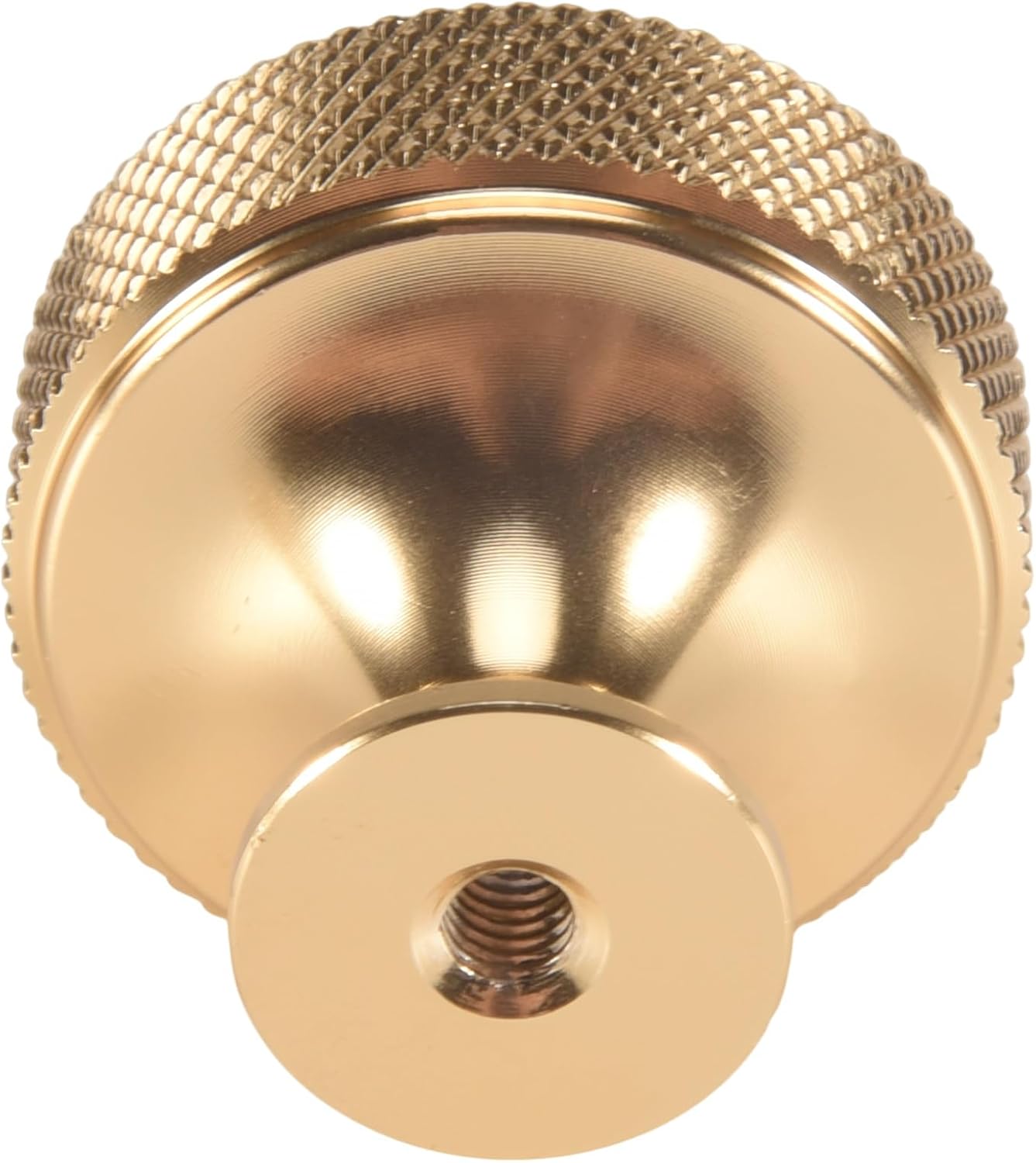 Gold Round Cabinet Knobs - 30.5x26.5mm Aluminum Alloy Dresser Pulls Size NEW