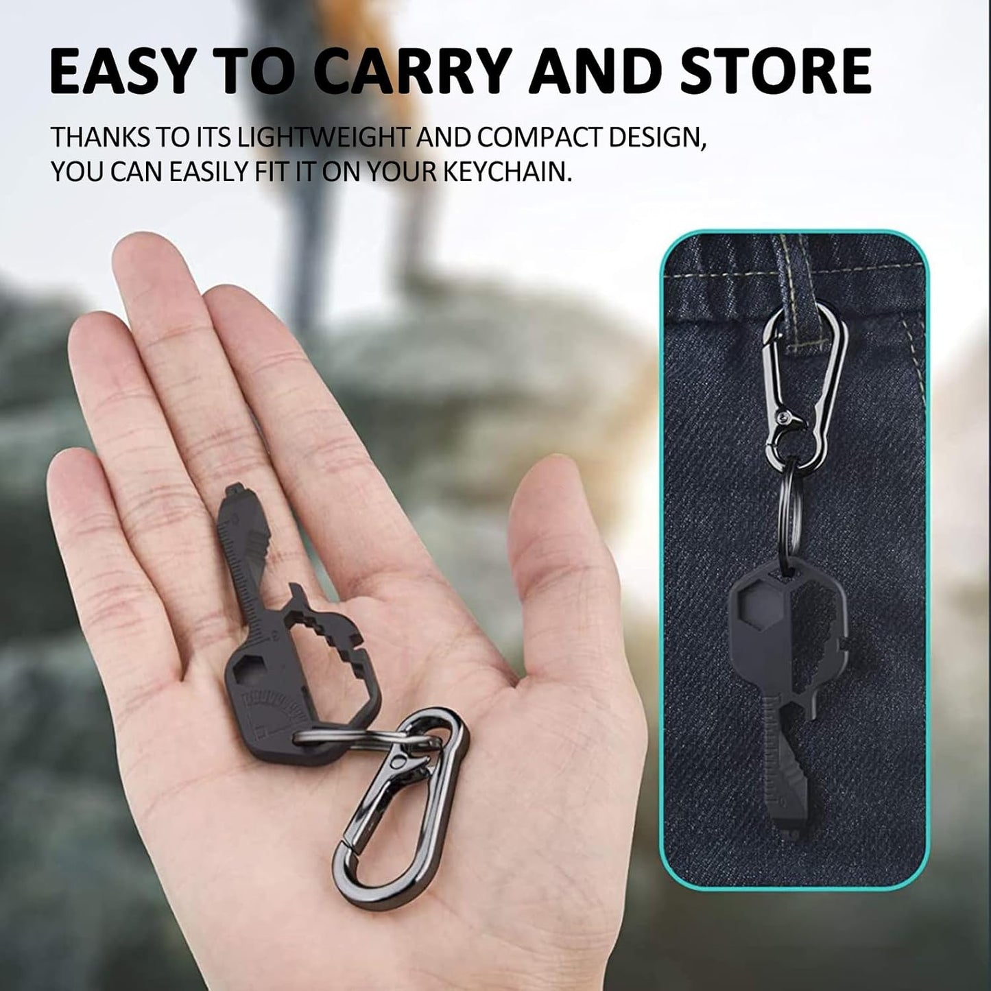 Versatile 24-in-1 Stainless Steel Multitool Key Organizer for Everyday DEMO