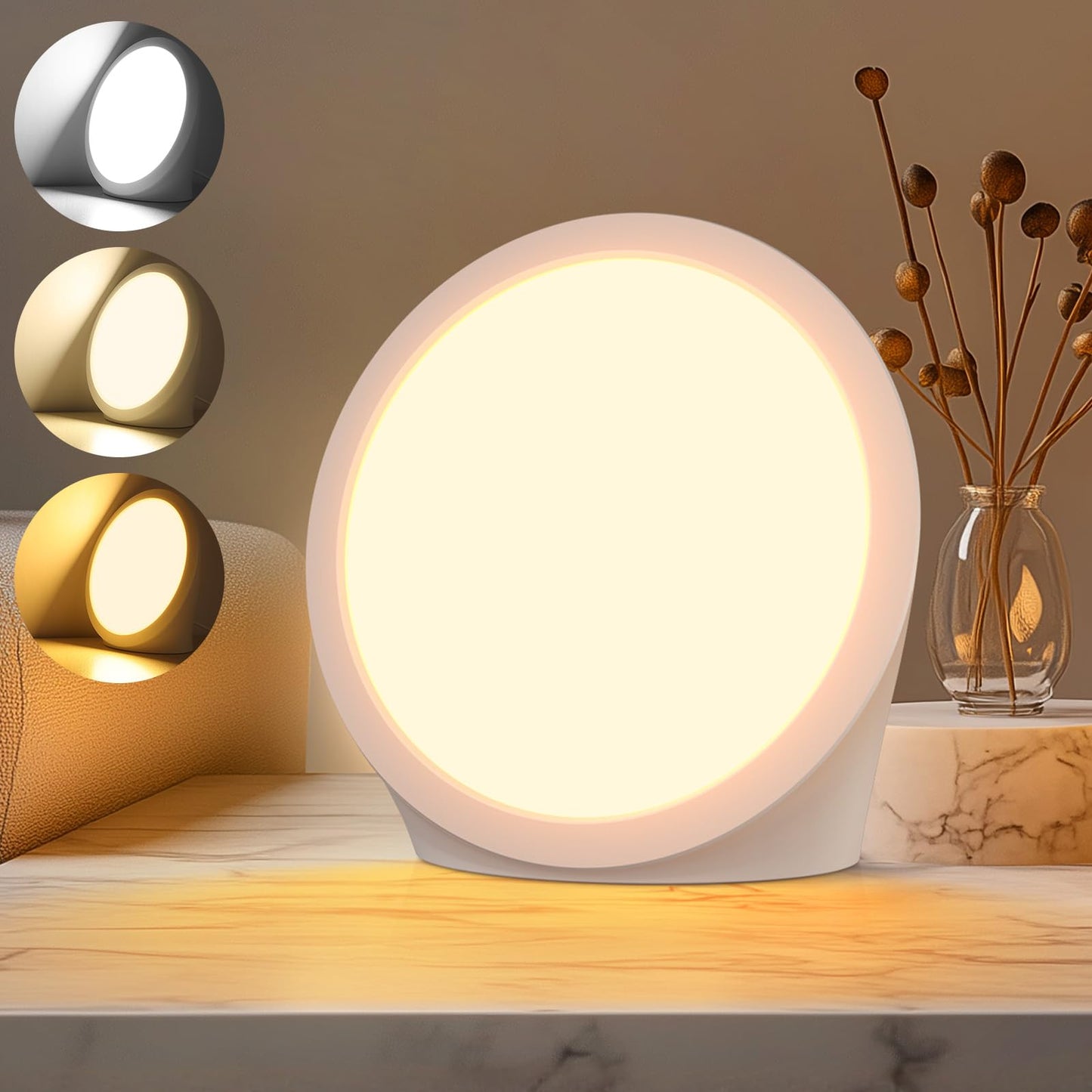 UV-Free 10000Lux Lights Light Therapy Lamp for Bright Sunlight White Size DEMO