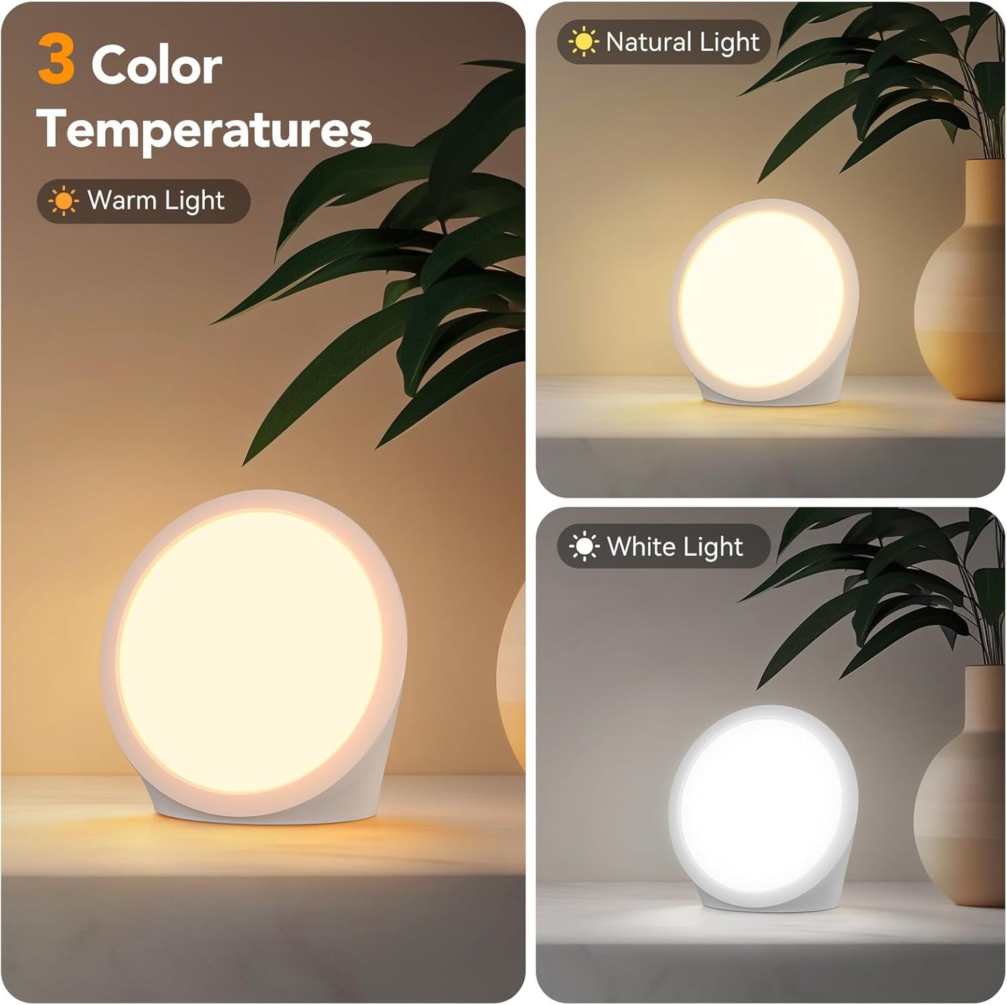 UV-Free 10000Lux Lights Light Therapy Lamp for Bright Sunlight White Size DEMO