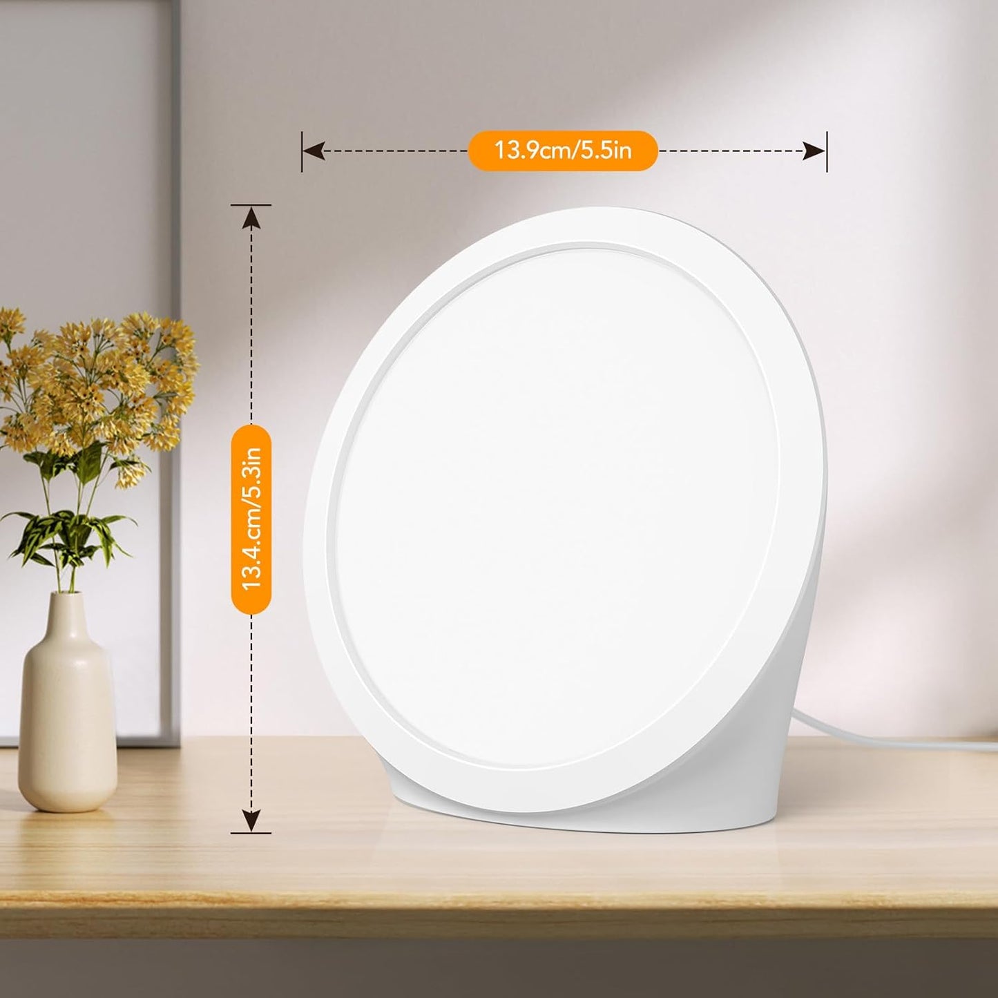 UV-Free 10000Lux Lights Light Therapy Lamp for Bright Sunlight White Size DEMO
