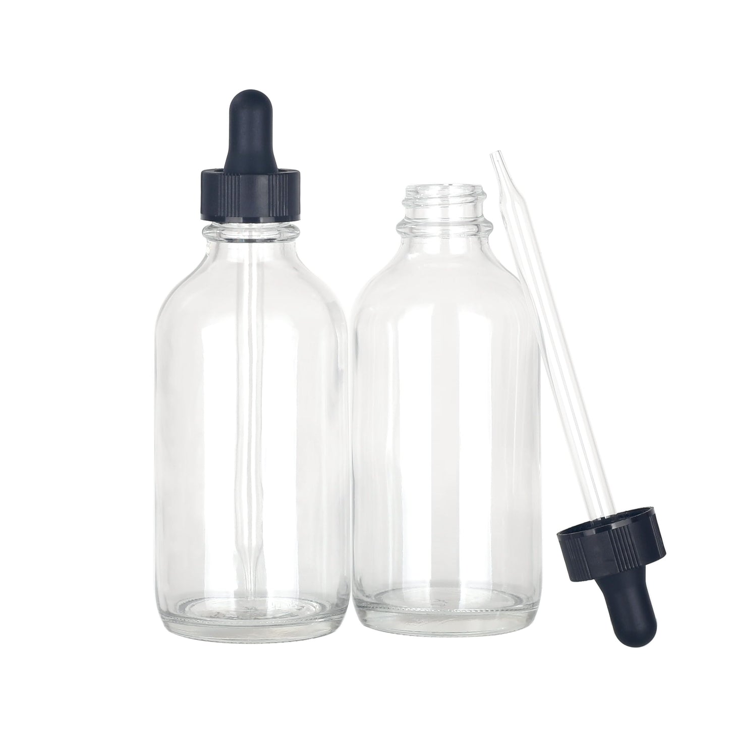 Magic Season 120ml Clear Glass Dropper Bottles, Pack of 2, Cosmetic NEW