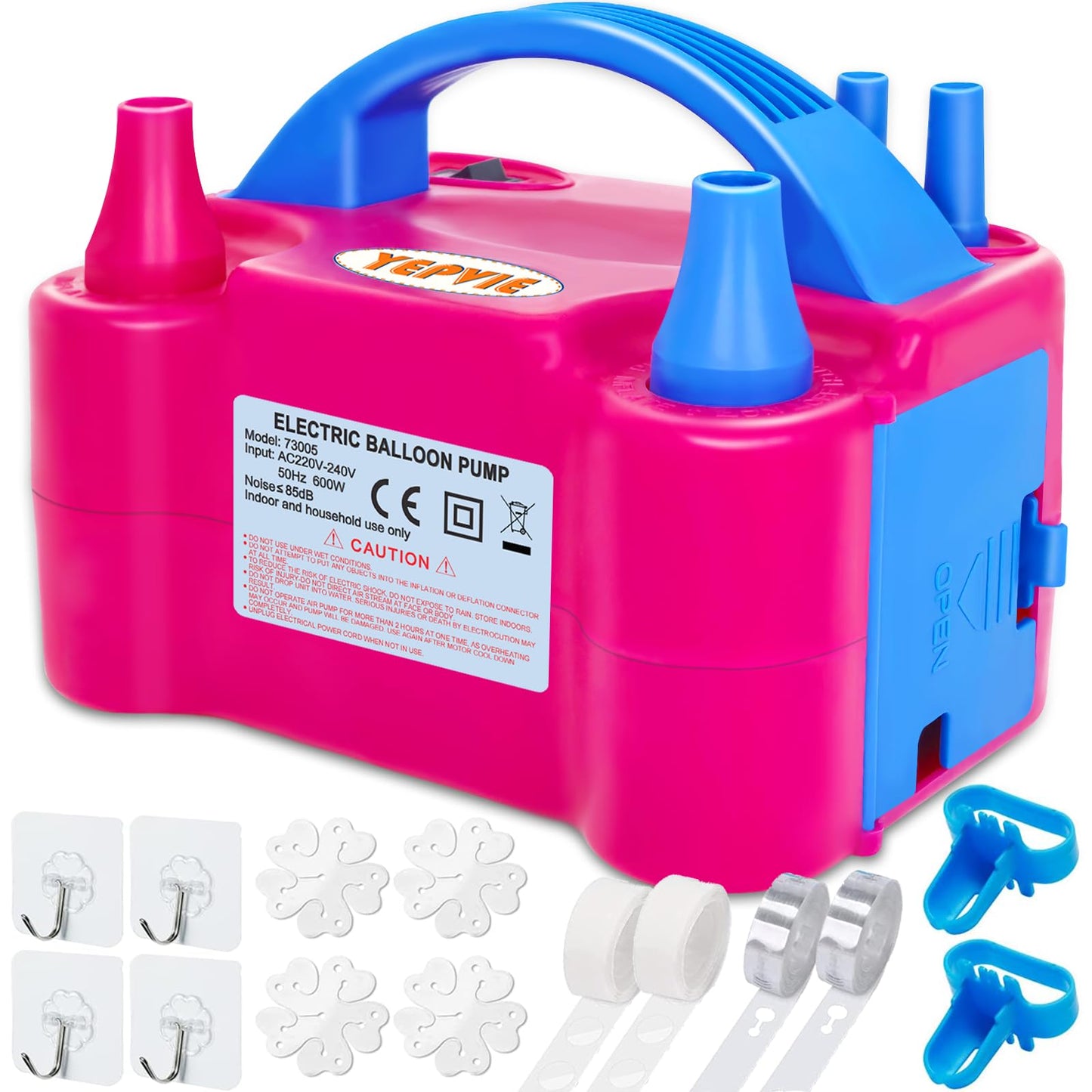 600W Pink Balloon Pump Blower with 14 Arch Kits for Party Supplies NEW