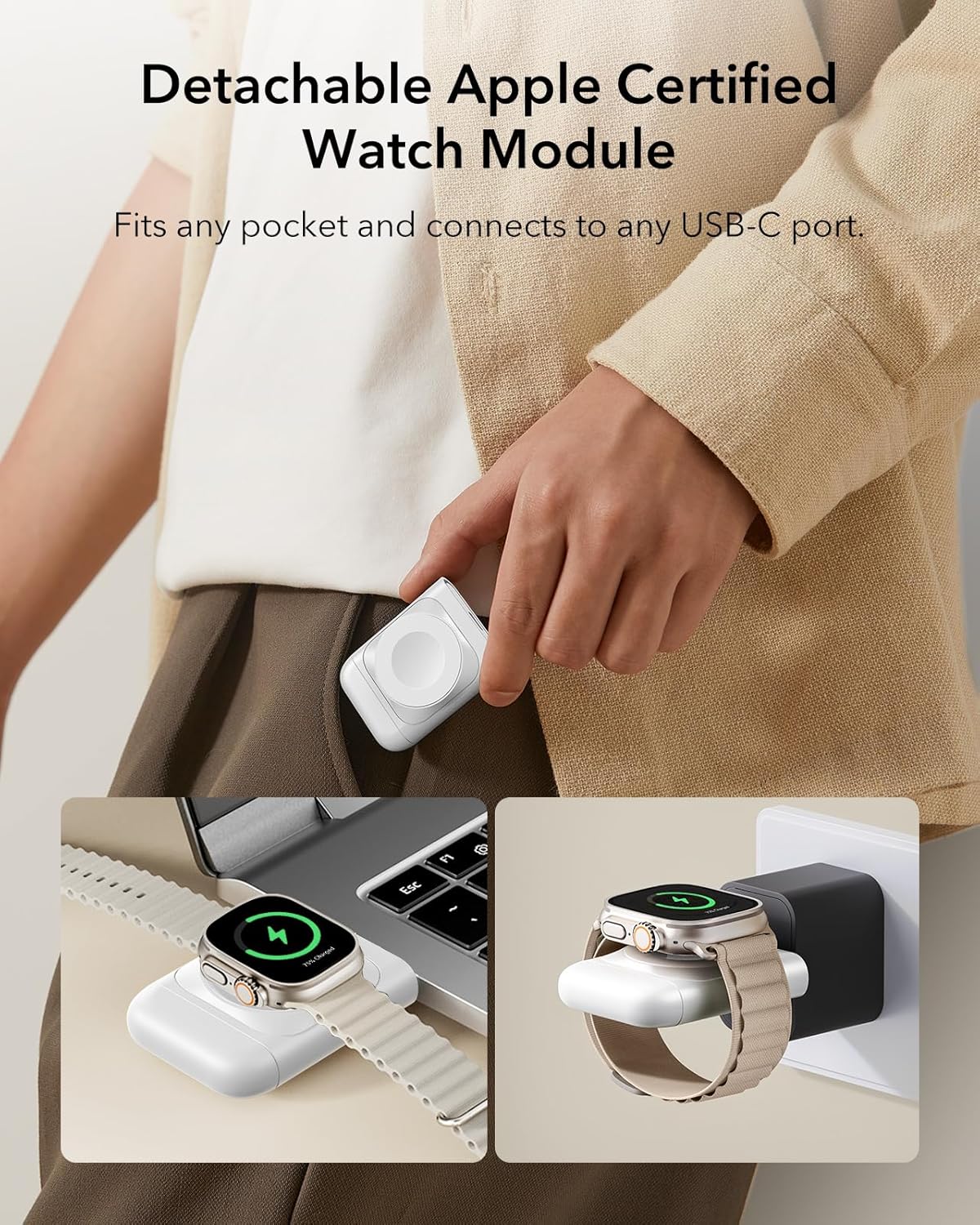 ESR 3-in-1 Wireless Charging Station for iPhone, Apple Watch & AirPods DEMO