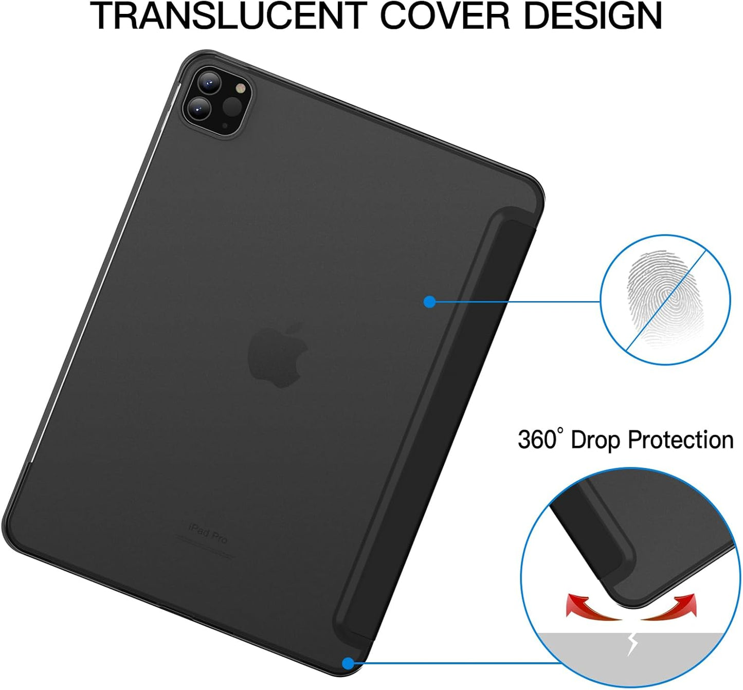 JETech Black Protective Case Cover for iPad Pro 11-Inch Tablet, Durable NEW