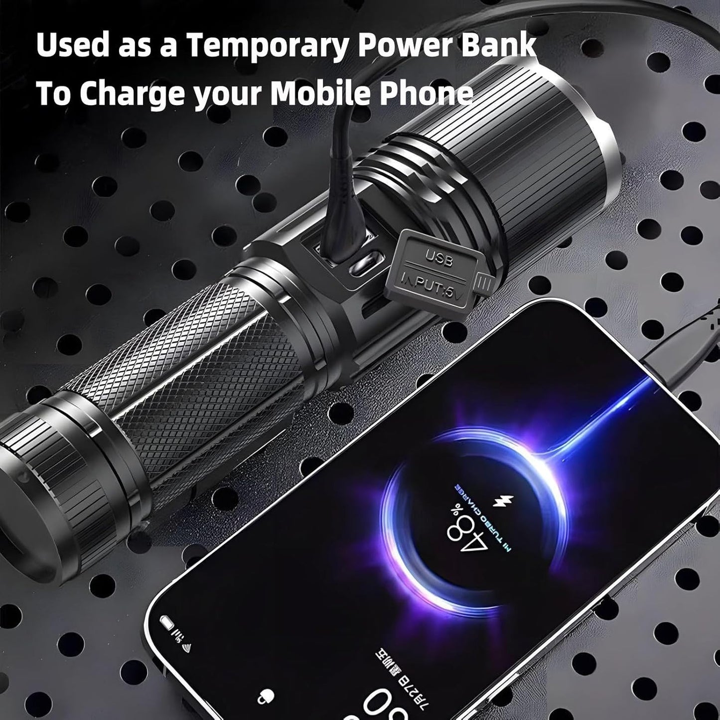 HOVNIER Zoomable Torches Aluminum LED Flashlight Powerful Bright Digital NEW