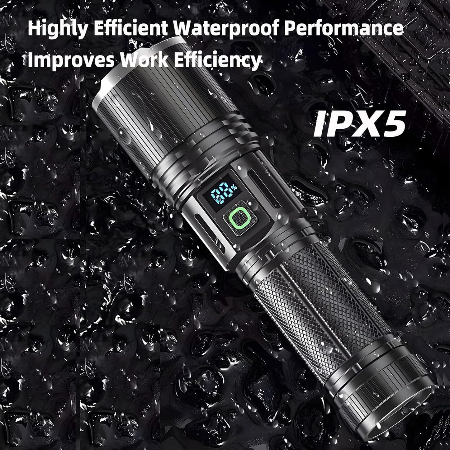 HOVNIER Zoomable Torches Aluminum LED Flashlight Powerful Bright Digital NEW