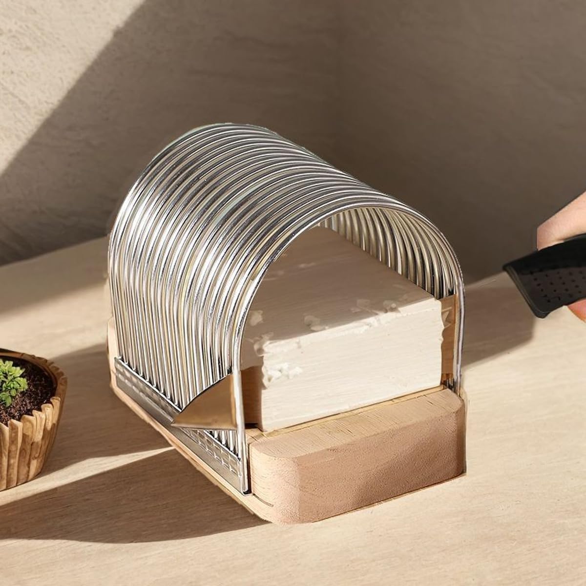 Stainless Steel Choppers Bread Slicer Cheese Divider Potato Cutter Kitchen NEW