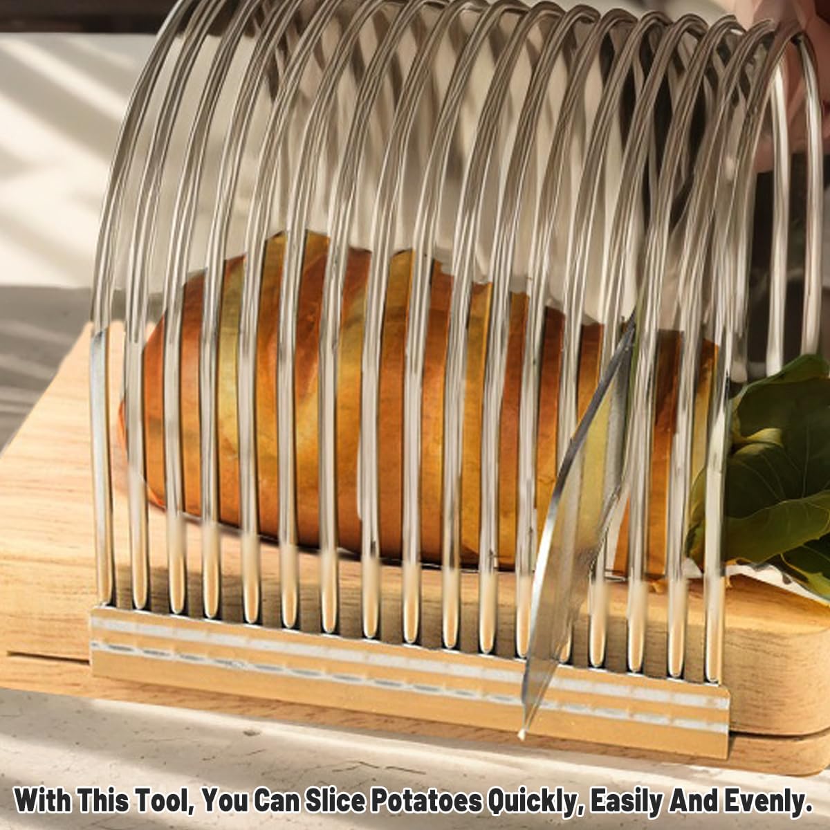 Stainless Steel Choppers Bread Slicer Cheese Divider Potato Cutter Kitchen NEW