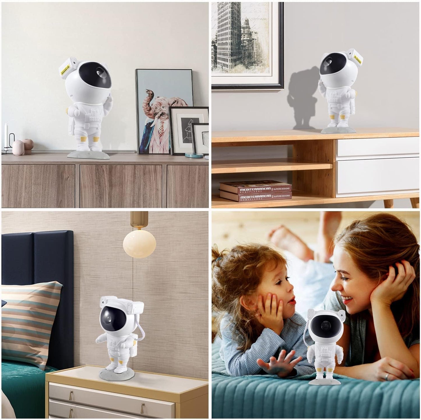 Calming Galaxy Nebula Astronaut Night Light Projector for Kids Bedroom DEMO