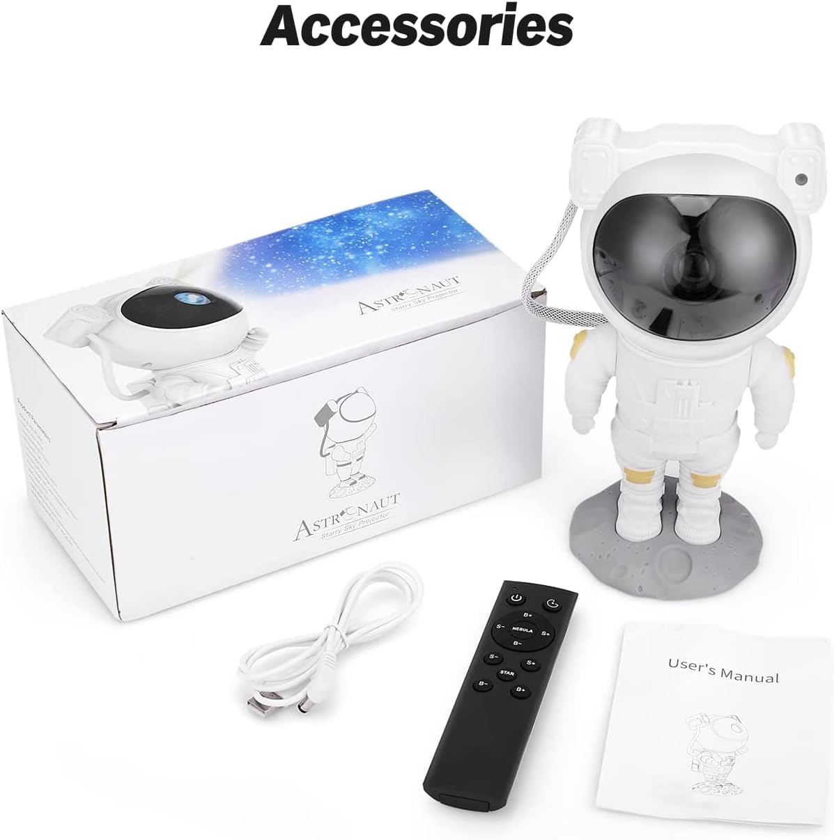 Calming Galaxy Nebula Astronaut Night Light Projector for Kids Bedroom DEMO