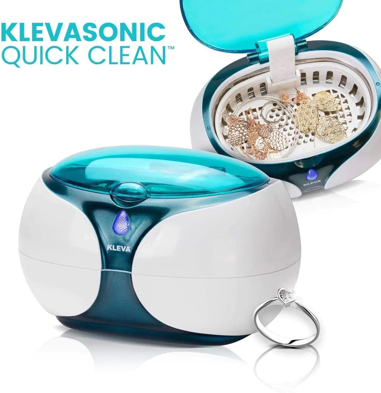 Kleva Range Ultrasonic Jewelry Cleaner Professional Cleaning & Care 600ml NEW