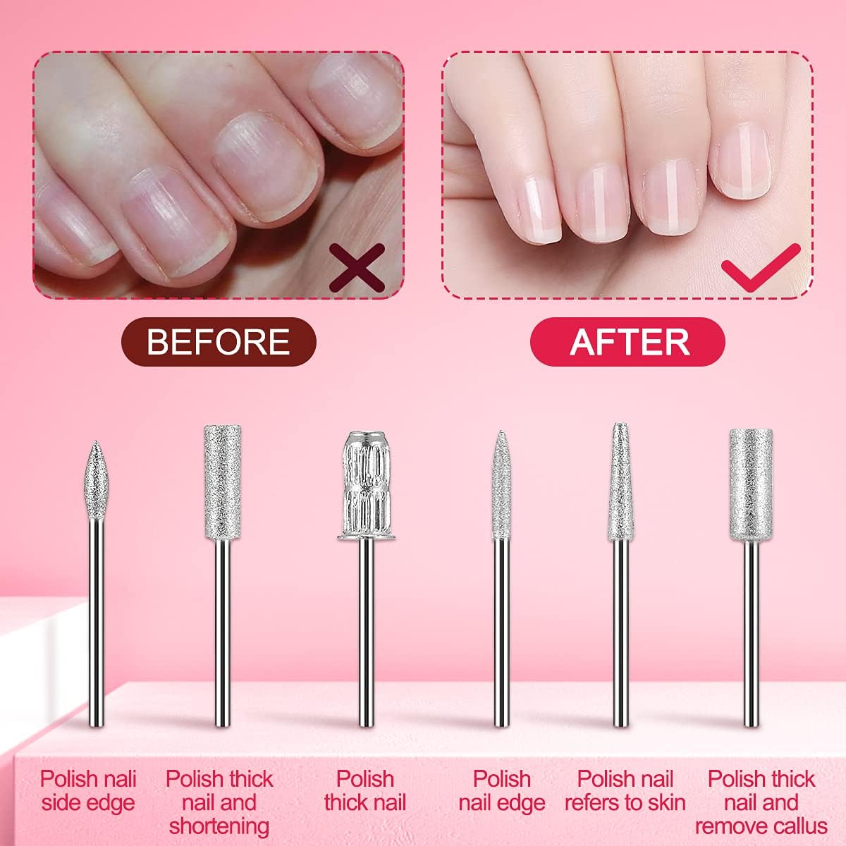 NAILGIRLS Portable Nail Drill Machine 35000RPM Electric Manicure Pedicure NEW