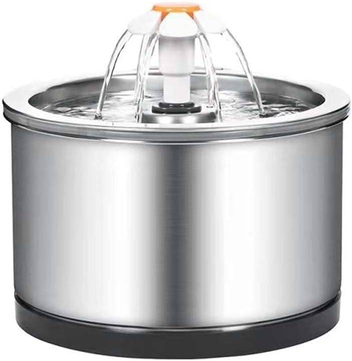 Stainless Steel Pet Fountains Pet Drinking Fountain Water Bowl Dispenser, NEW