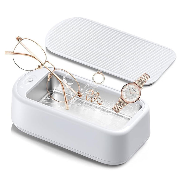 Ultrasonic Jewelry Cleaner Machine 640mL 48KHz Retainer Cleaning Device NEW