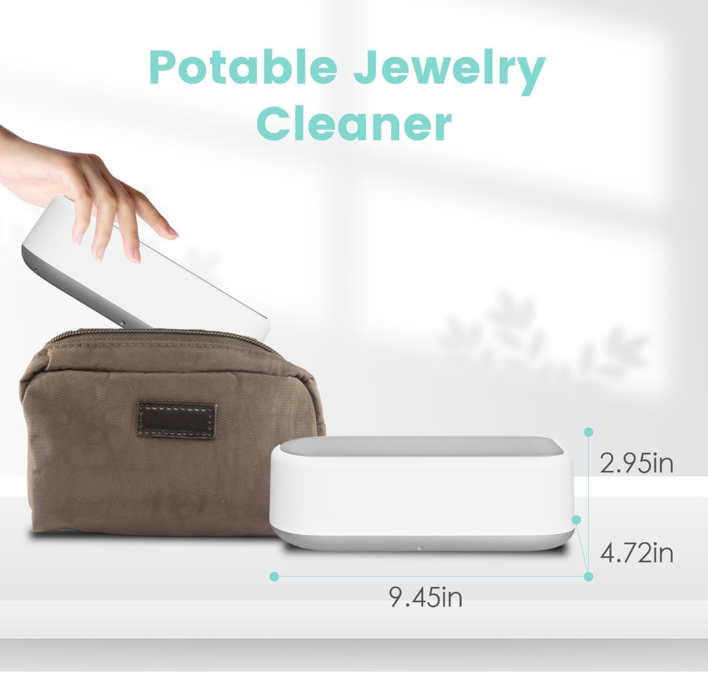 Ultrasonic Jewelry Cleaner Machine 640mL 48KHz Retainer Cleaning Device NEW