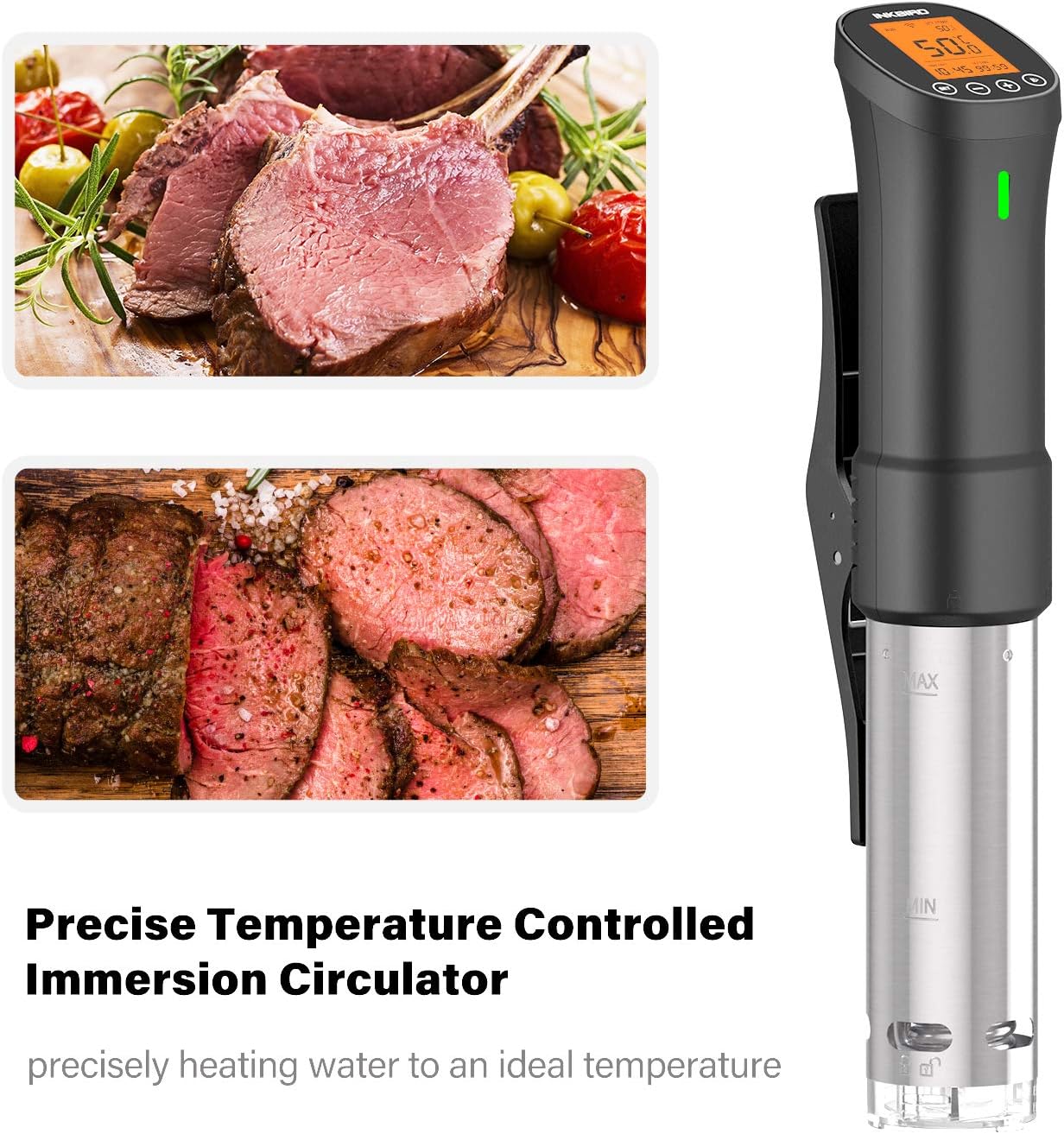 Inkbird Sous Vide Precision Cooker 1000W Wi-Fi Speciality Appliance Black NEW