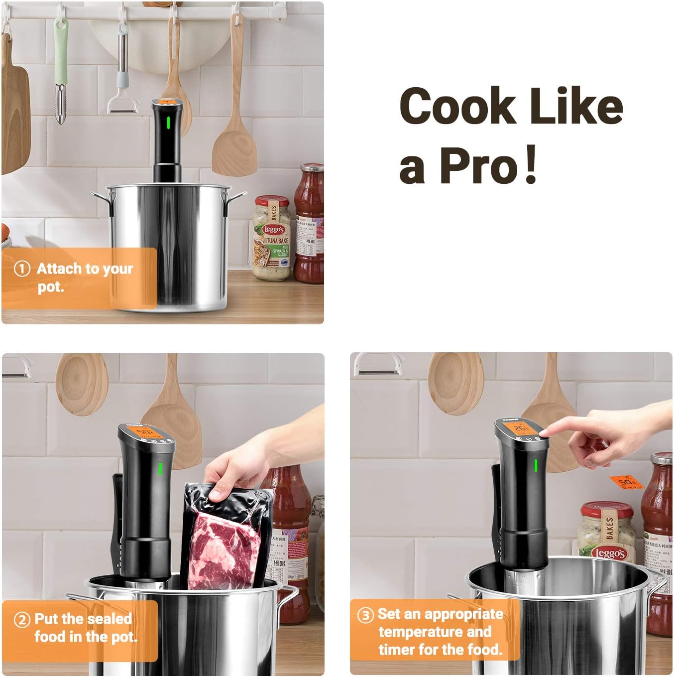 Inkbird Sous Vide Precision Cooker 1000W Wi-Fi Speciality Appliance Black NEW