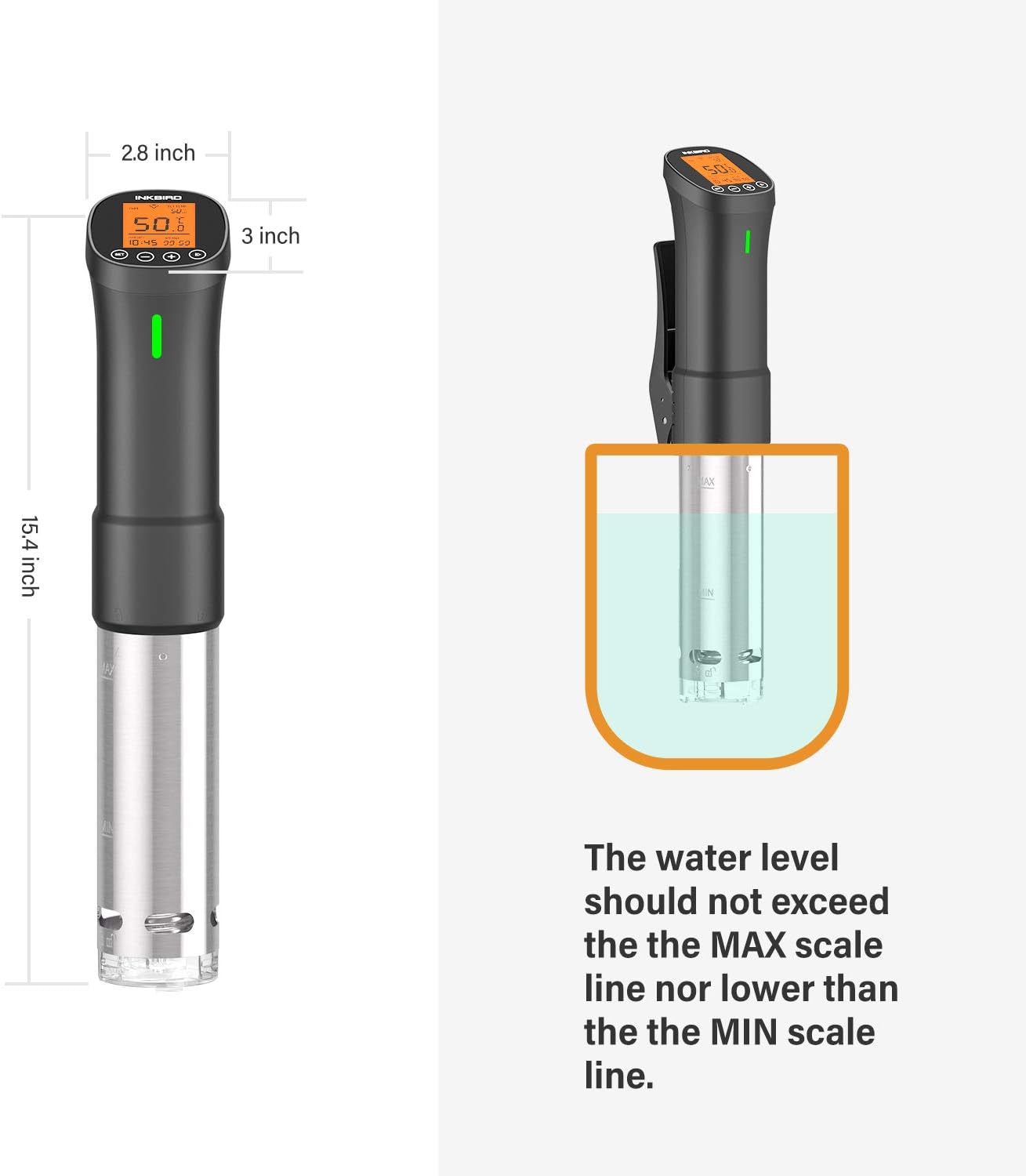 Inkbird Sous Vide Precision Cooker 1000W Wi-Fi Speciality Appliance Black NEW
