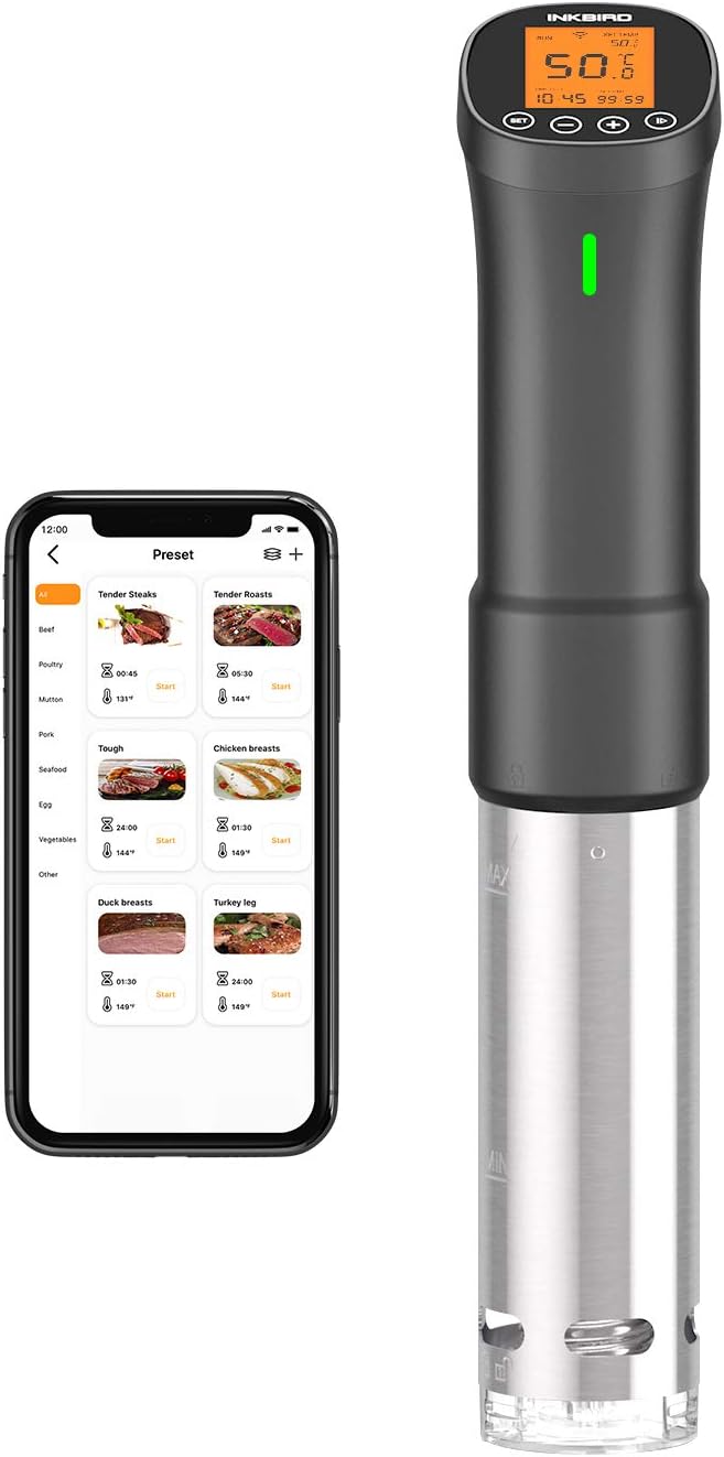 Inkbird Sous Vide Precision Cooker 1000W Wi-Fi Speciality Appliance Black NEW