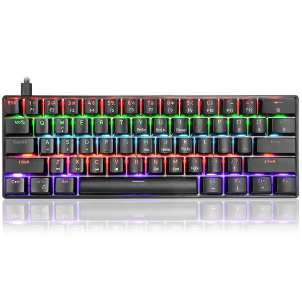HUO JI Keyboards 60% Mechanical Gaming Keyboard Programmable RGB Backlit NEW