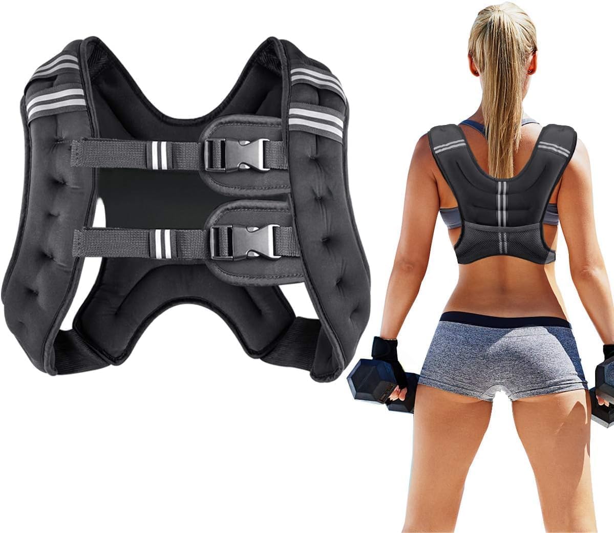 BETTERINMETA 8KG Weight Vests Adjustable Weighted Vest for Running, DEMO