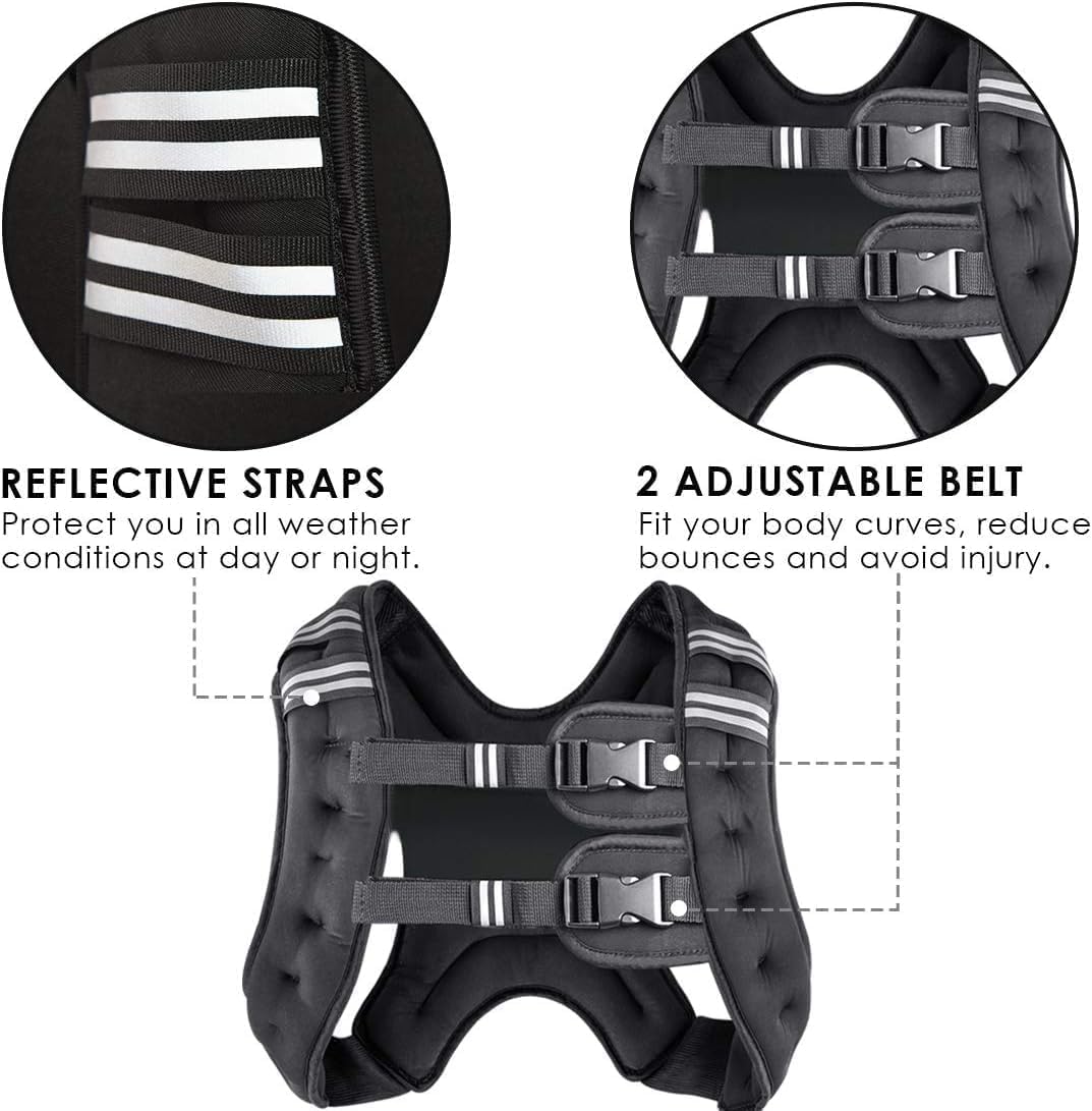 BETTERINMETA 8KG Weight Vests Adjustable Weighted Vest for Running, DEMO