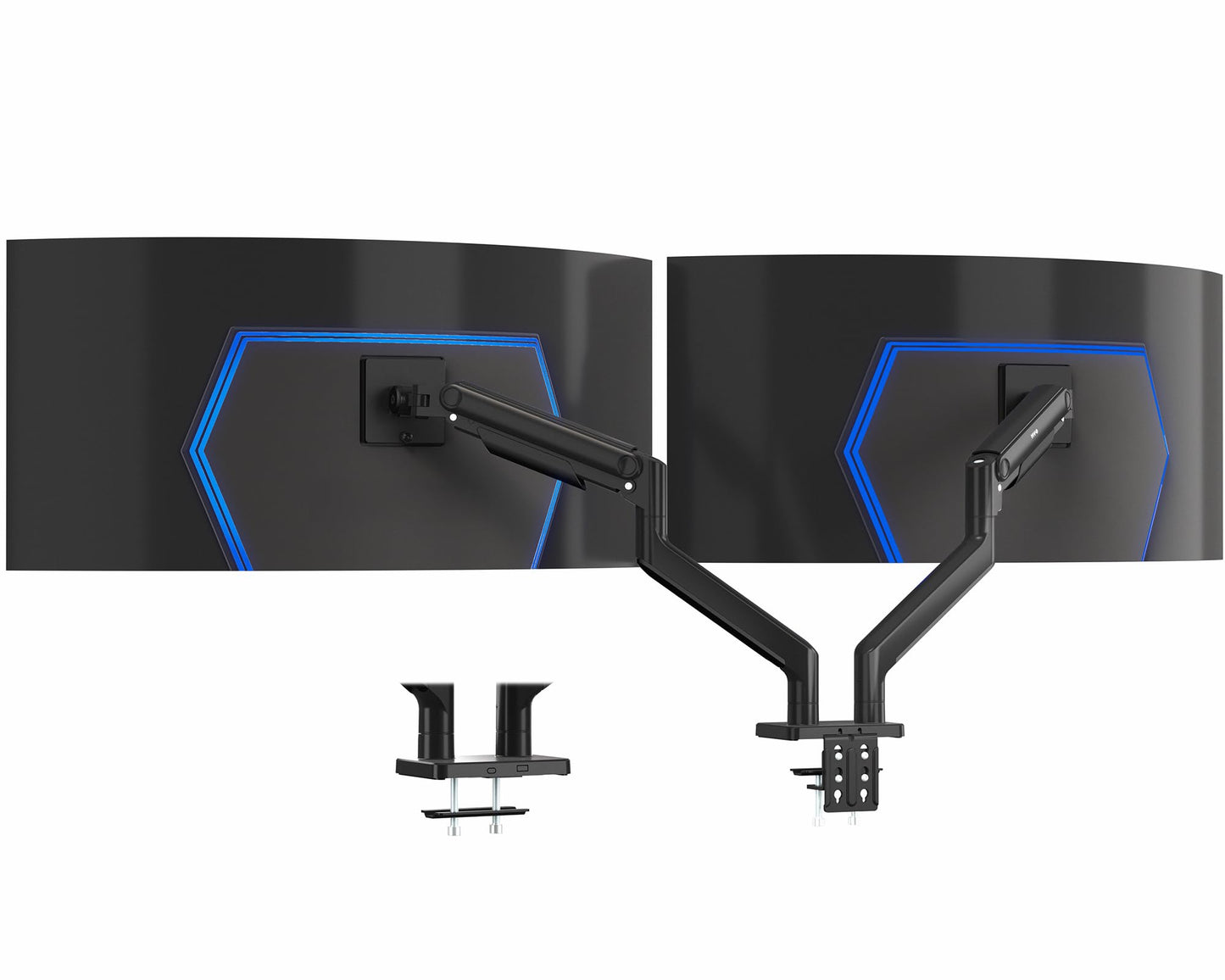 VIVO Dual Ultra-Wide Monitor Tension Arm for 45 Inch Screens in Black NEW