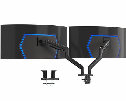 VIVO Dual Ultra-Wide Monitor Tension Arm for 45 Inch Screens in Black NEW