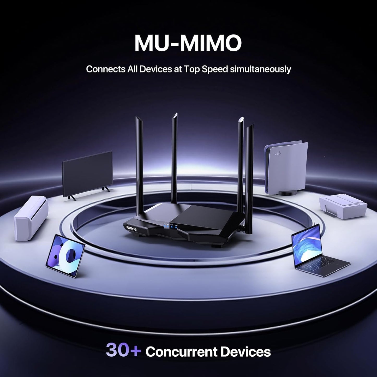 Tenda AC1200 Routers Dual Band Wireless Internet Router - High-Speed 4 x NEW