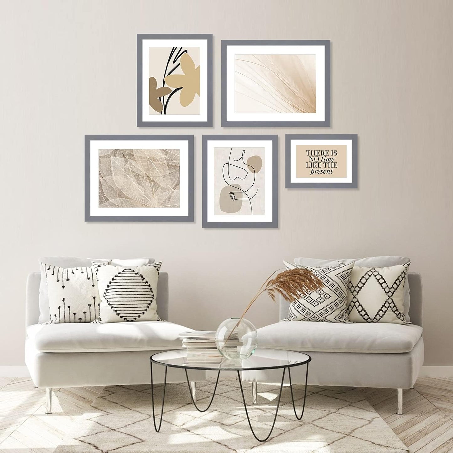 Black A4 Photo Frame Set of 2 with 4 Mats for Wall & Tabletop Decor Size A4 NEW
