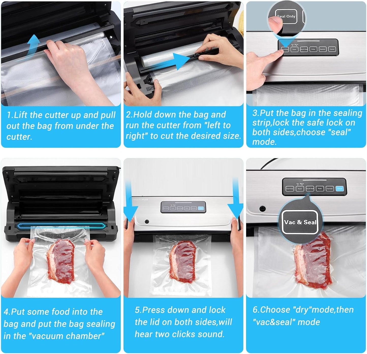 Inkbird Vacuum Sealer Machine 10-in-1 with Bag Storage and Cutter Black DEMO
