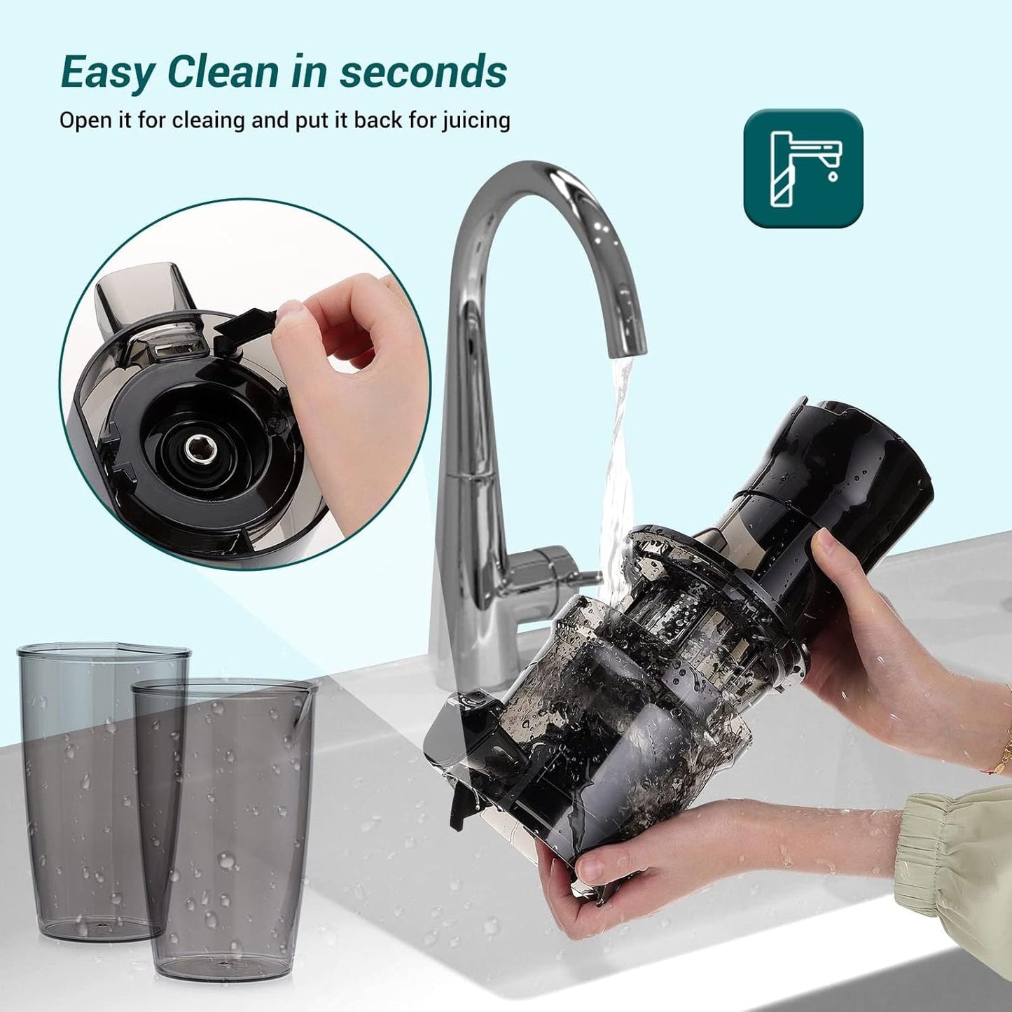 Inkbird Green Juicers Slow Masticating Juicer for Fruits Vegetables Cold DEMO