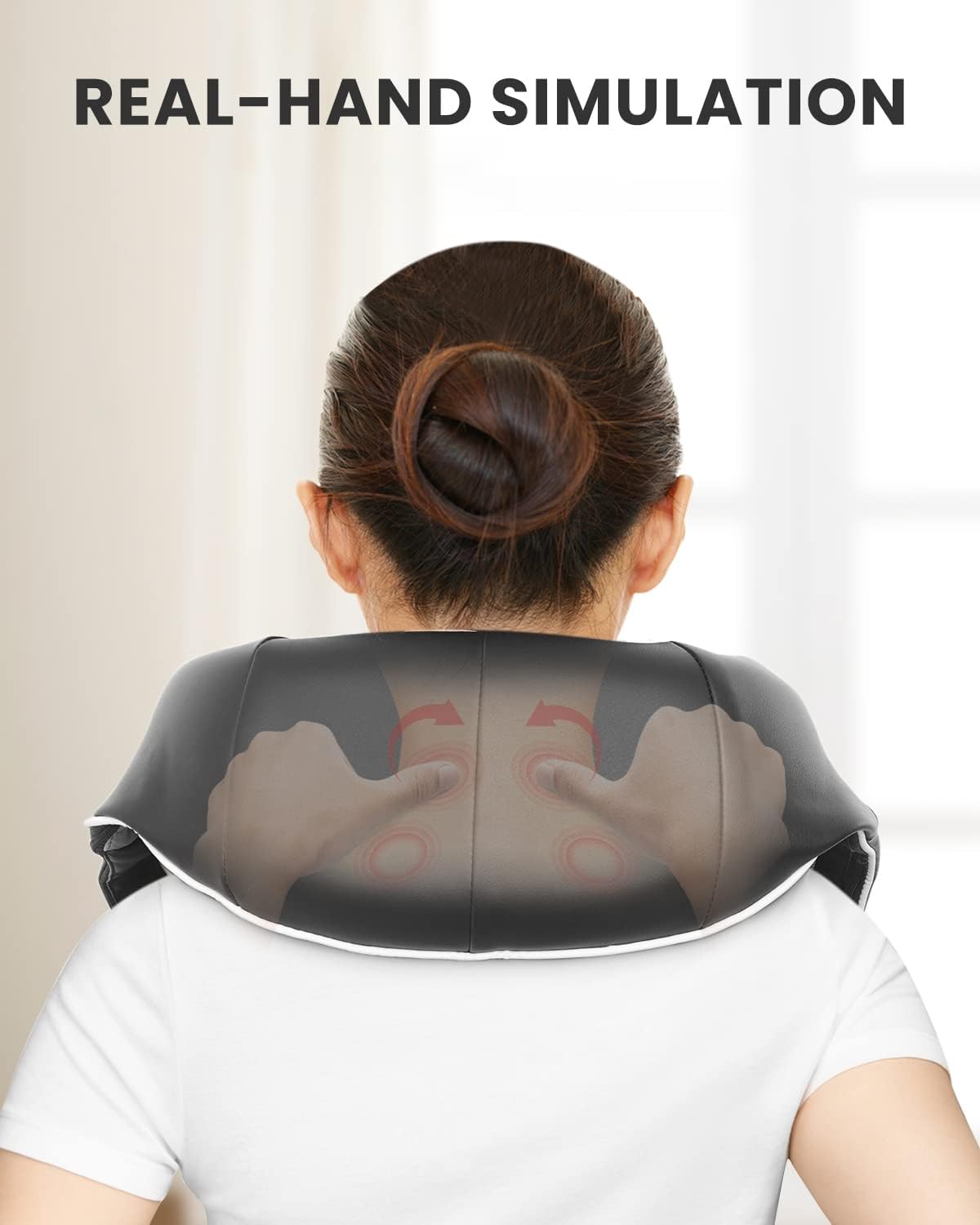 RENPHO Electric Shiatsu Neck and Back Massager with Heat for Pain Relief NEW