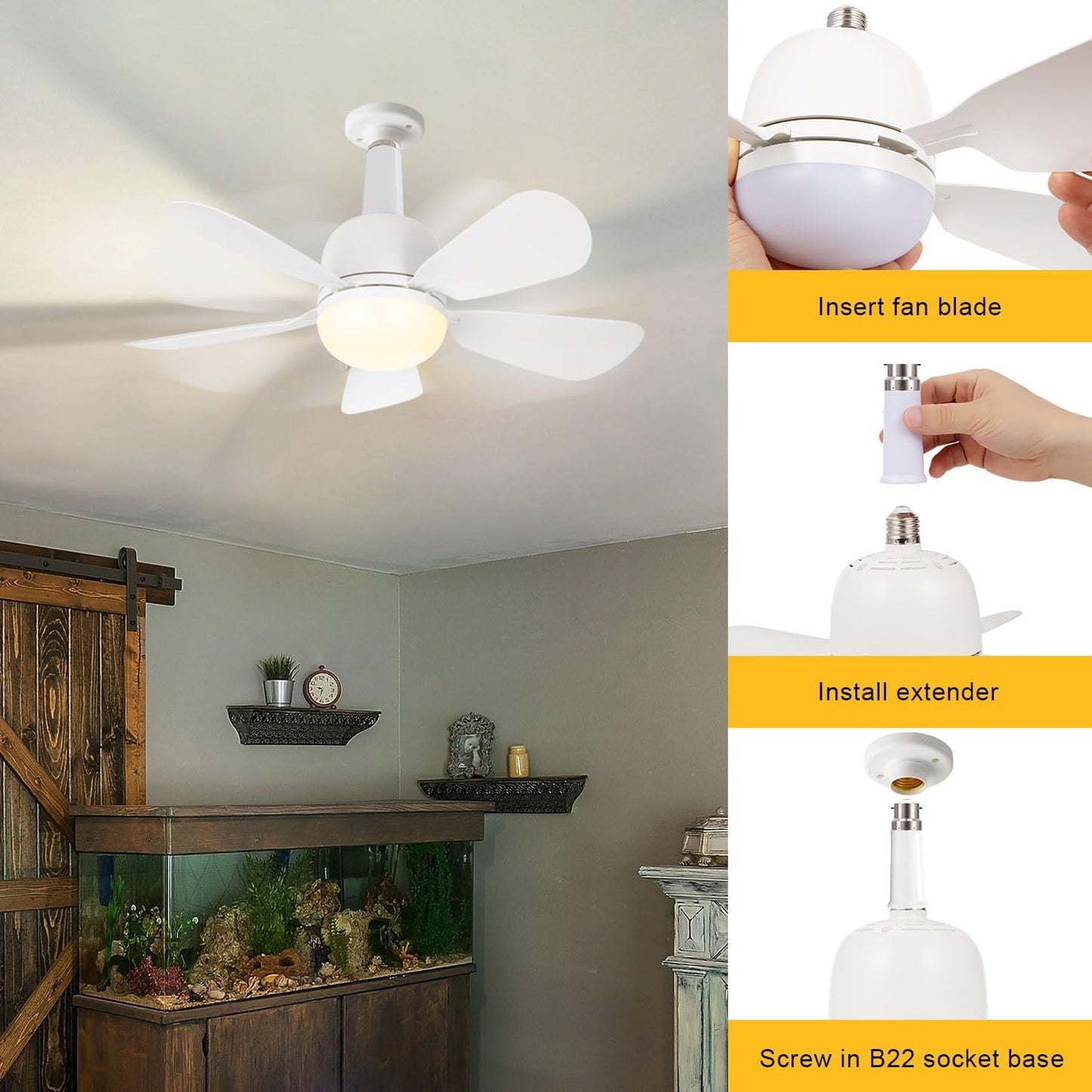 Gliztech Chandeliers LED Chandelier Lighting Fixture 60CM, White Ceiling DEMO