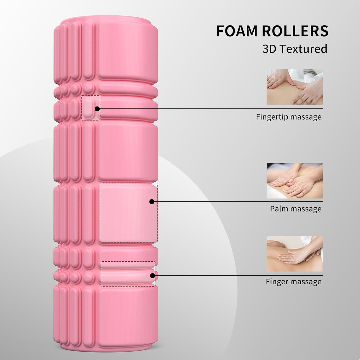 PROIRON Foam Roller Patented Medium Density Soft Touch Balance Trainer Pink NEW