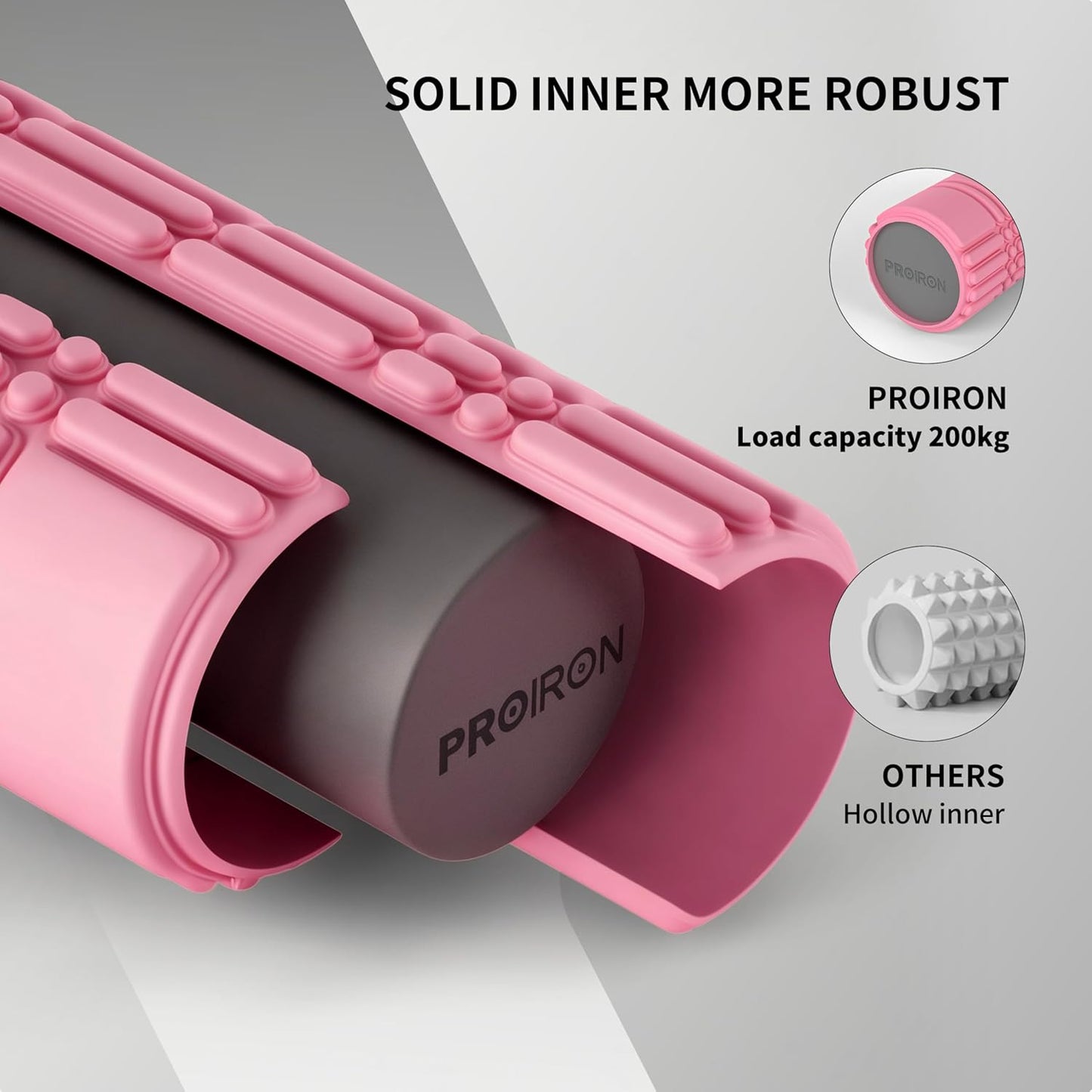 PROIRON Foam Roller Patented Medium Density Soft Touch Balance Trainer Pink NEW